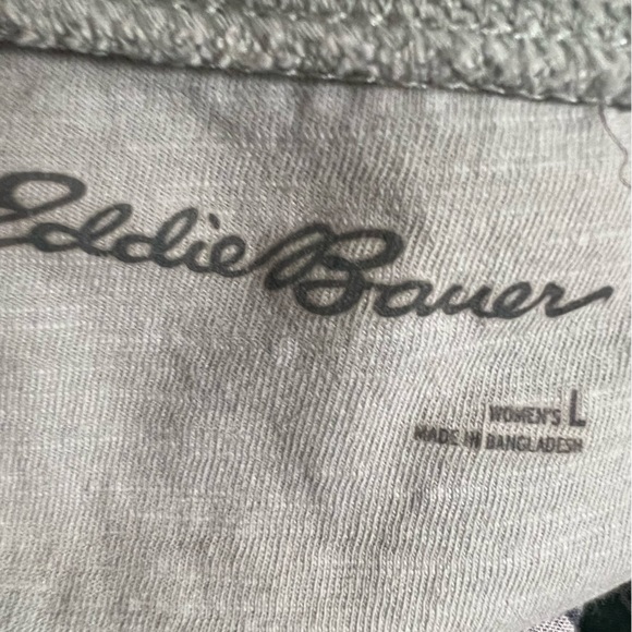 100% Cotton Eddie Bauer Striped 3/4 Sleeve Women’s top in Size Large - Picture 5 of 6